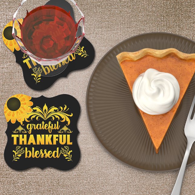 Porta-copo De Papel Agradeço, Bênção, Girassol (Criador carregado)