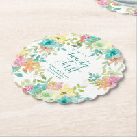 Água-forte Floral Personalizada de Aniversário de