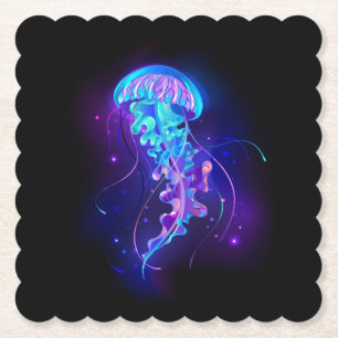 Porta-copo De Papel Água-viva brilhante a cores