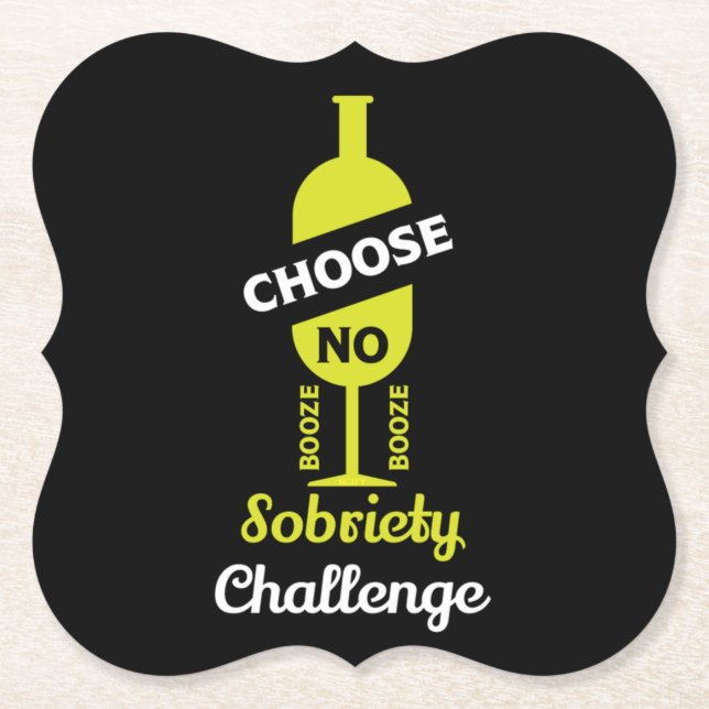 Porta-copo De Papel Álcool Sobriedade Álcool Suporte Teetotal Sem Álco (Frente)
