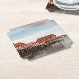 Porta-copo De Papel Aldeia de Pesca de Lofoten da Noruega