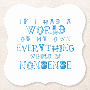 Porta-copo De Papel Alice no País das Maravilhas Beer Mat / Portas cop