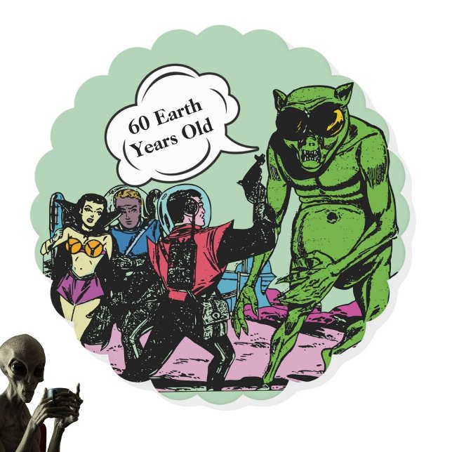 Porta-copo De Papel Alienígena Space man futurística Sci=Fi (Criador carregado)