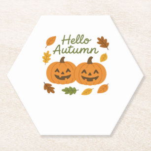 Porta-copo De Papel Alô Autumn Cute Smiling Pumpkins Classic T-Shirt