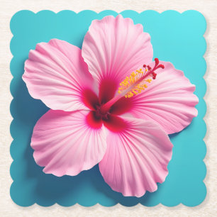 Porta-copo De Papel Aloha Elegance: Flor Tropical Havaiana Hibiscus