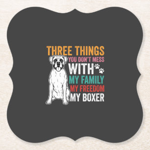 Porta-copo De Papel Amante do cão da liberdade da família Boxer