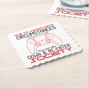 Porta-copo De Papel Amantes de Jogos Coloque Meu Controle Baixo Jogado
