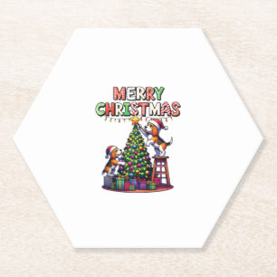 Porta-copo De Papel Amantes de os animais De Pet Xmas Beagle Cães Deco