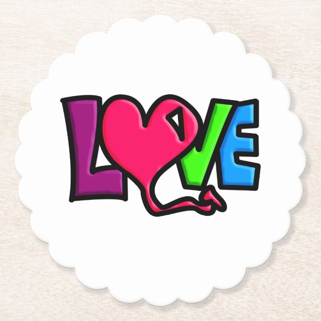 Porta-copo De Papel Amor (Frente)