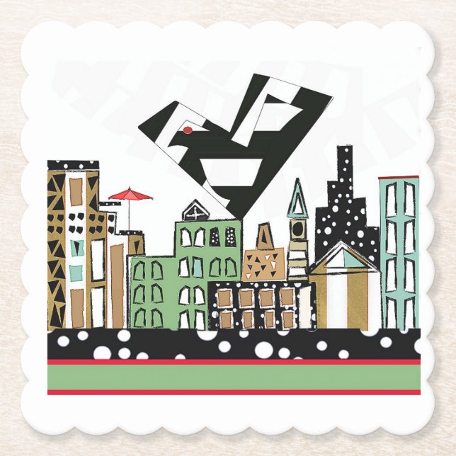 PORTA-COPO DE PAPEL AMOR AVE NA CIDADE (Frente)