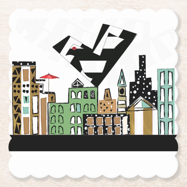 PORTA-COPO DE PAPEL AMOR AVE NA CIDADE (Frente)