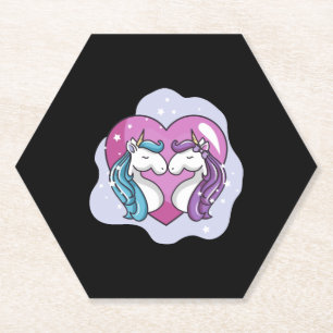 Porta-copo De Papel Amor de Unicórnio