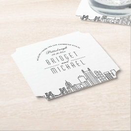 Porta-copo De Papel Amor em Pittsburgh | Cidade Skyline Welcome