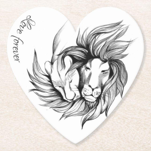 Porta-copo De Papel Amor para sempre (Frente)