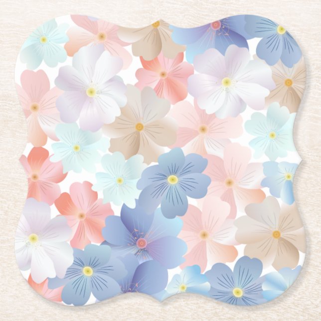Porta-copo De Papel Amor puro como uma Flor (Frente)