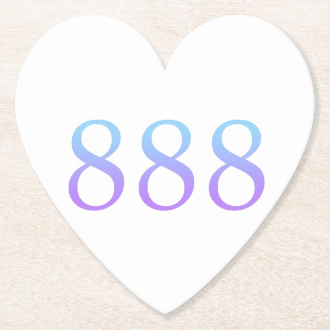 Porta-copo De Papel Angel Number 888 - Balance Heart (Frente)