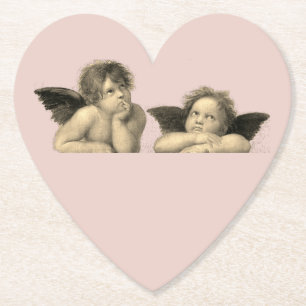 Porta-copo De Papel Angels anjo Raffael - Madonna Sixtina Raphael -