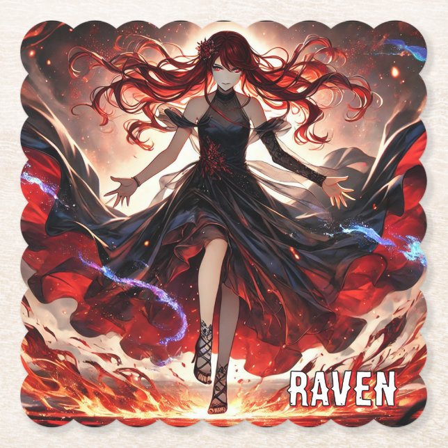 Porta-copo De Papel Anime as chamas, encare a tempestade personalizada (Frente)