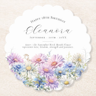 Porta-copo De Papel Aniversário de 18 anos Flor de Nascimento de Setem