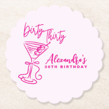 Aniversário de 30 anos Rosa Tendência Dirty Thirty