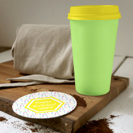 Porta-copo De Papel Aniversário de 3 anos do arco-íris