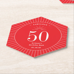 Porta-copo De Papel Aniversário de Casamento de Números Fabulosos e Fe