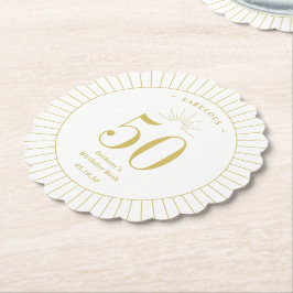 Porta-copo De Papel Aniversário de Casamento de Números Fabulosos e Fe