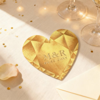 Porta-copo De Papel Aniversário de Casamento do Coração da Citrine Wat
