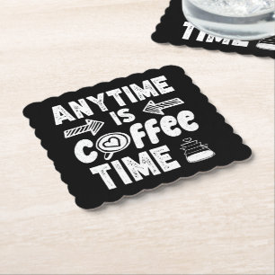Porta-copo De Papel Aniversário do Café Time Caffeine Addicto