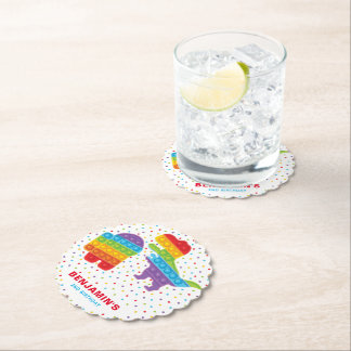 Porta-copo De Papel Aniversário do Moço Robô Dinossauro pop