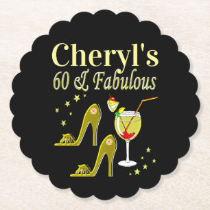 PORTA-COPO DE PAPEL ANIVERSÁRIO GLAMOROSO DOURADO 60