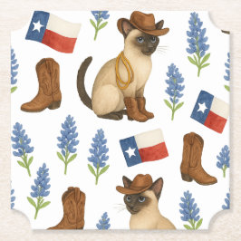Porta-copo De Papel Aniversário Texas Temático para Amantes de Gatos