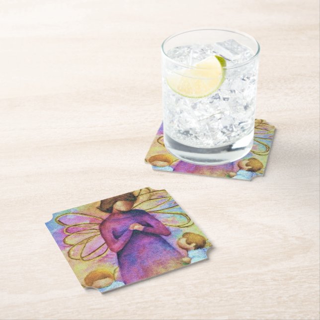 Porta-copo De Papel Anjos de Natal (Insitu)