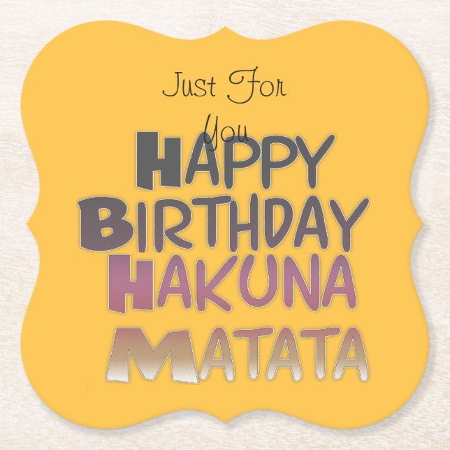 Porta-copo De Papel Apenas para seu feliz aniversário (Frente)