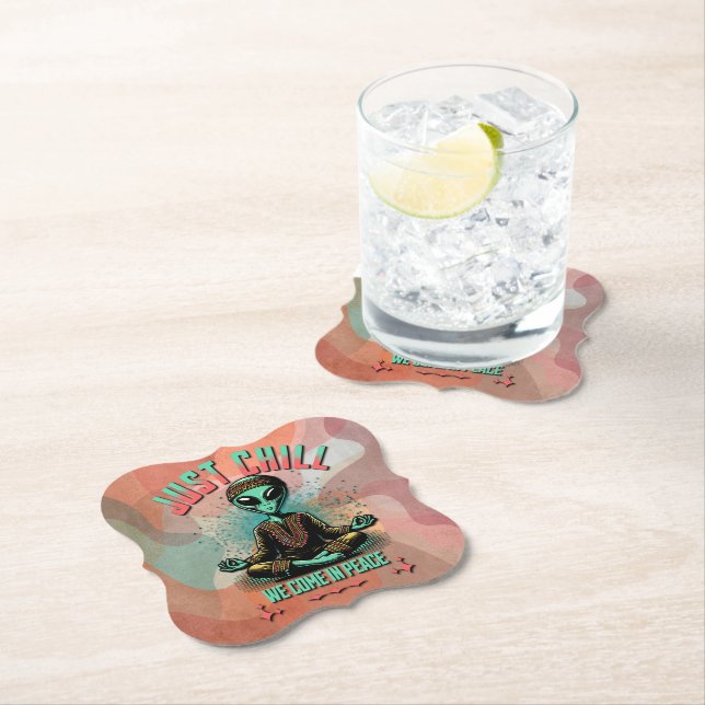 Porta-copo De Papel Apenas relaxe, nós viemos em paz (Insitu)