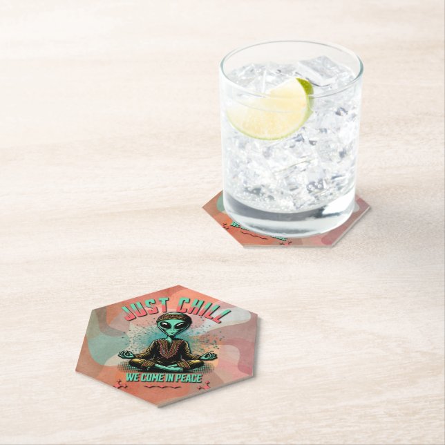Porta-copo De Papel Apenas relaxe, nós viemos em paz (Insitu)