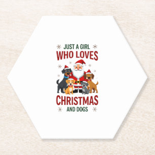 Porta-copo De Papel Apenas Uma Garota Que Ama O Natal E Os Cães Férias