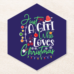 Porta-copo De Papel Apenas Uma Menina Que Ama O Natal-64714