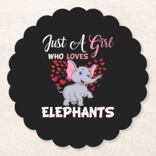 Porta-copo De Papel Apenas Uma Menina Que Ama Os Presentes Dos Elefant