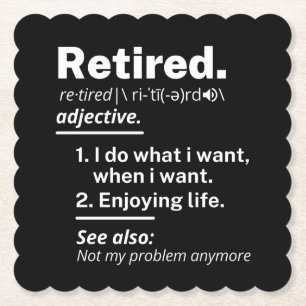 Porta-copo De Papel aposentado. definição de reforma engraçada