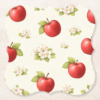 Porta-copo De Papel Apples and apples blossoms Paper Coaster