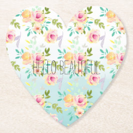 Porta-copo De Papel Aqua Ombre Amarelo-rosa