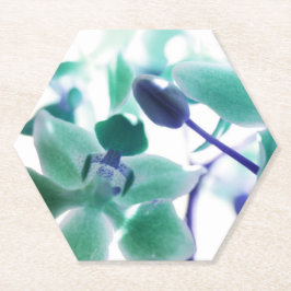 Porta-copo De Papel Aqua Orquídea Impressão Papel Coaster