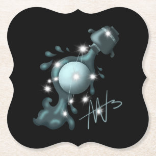 Porta-copo De Papel Aquário Cósmico Urano Zodiac