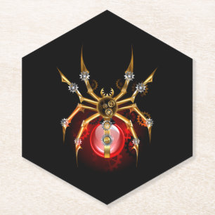 Porta-copo De Papel Aranha-do-galo em preto