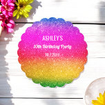 Porta-copo De Papel Arco-íris Aniversário Púrpura Amarelo<br><div class="desc">Festa de aniversário do Rainbow Paper Porta copos com falso Rainbow/Unicorn Sparkle em Purple,  Yellow,  Verde para Casamento,  Aniversário,  Chá de panela. Mais produtos com esse design estão na coleção abaixo.</div>