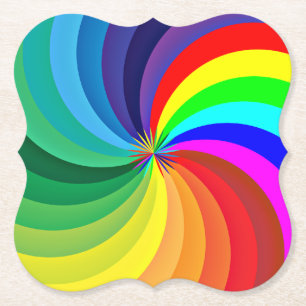 Porta-copo De Papel Arco-Íris Colorido Mandala