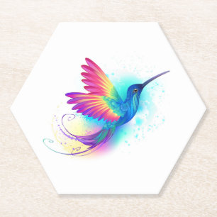 Porta-copo De Papel Arco-Íris Exótico Hummingbird