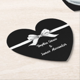 Porta-copo De Papel Arco Preto e Branco | Casamento elegante | Monocro
