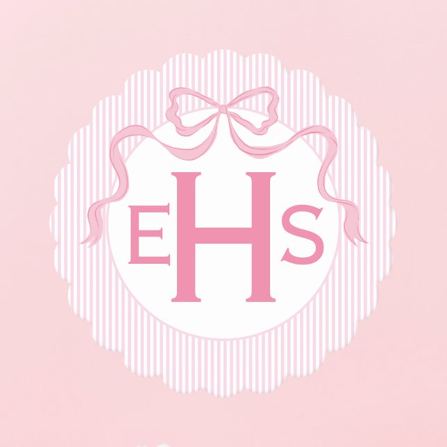 Porta-copo De Papel Arco Rosa Monograma, Fita Personalizada (Criador carregado)